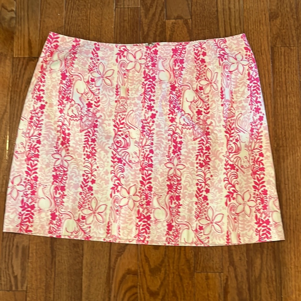Lilly Pulitzer Boardwalk Cafe print skirt